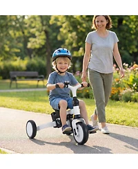Slickblue Toddler Tricycle 8-in-1 with Push Handle and Canopy