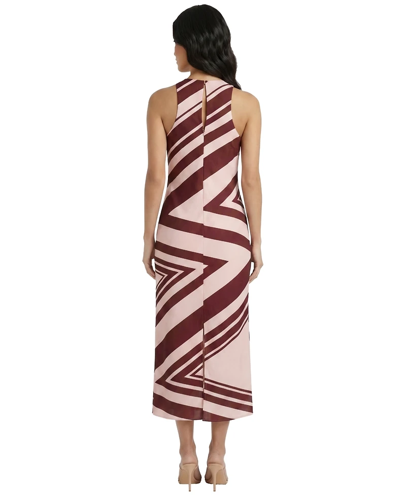 Donna Morgan Women's Printed Sleeveless Midi Dress