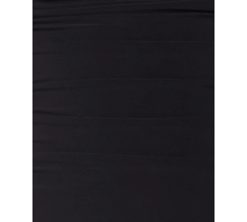 B Darlin Juniors Halter Ity Midi Dress with Empire Waist Ruched Bodice