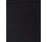 B Darlin Juniors Halter Ity Midi Dress with Empire Waist Ruched Bodice