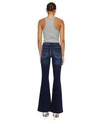 KanCan Women's Lurice Mid Rise Flare Jeans