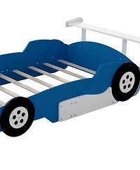 Streamdale Furniture Race Car-Shaped Platform Bed with Wheels