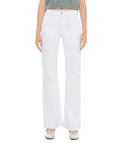 KanCan Women's Marilyn High Rise Wide Flare Jeans