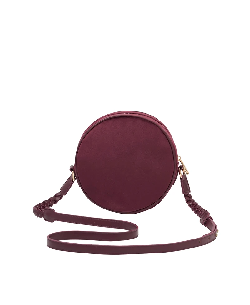 Fable England Women's Magical Mushroom Embroidered Velvet Circle Bag