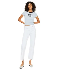 KanCan Women's High Rise Slim Wide Jeans