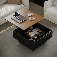 Streamdale Furniture 31" Lift Top Coffee Table with Hidden Storage, Mid-Century Modern