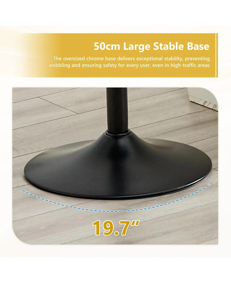 Streamdale Furniture Adjustable Swivel Suede Bar Chairs with Backrest
