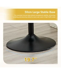 Streamdale Furniture Adjustable Swivel Suede Bar Chairs with Backrest