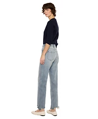 KanCan Women's High Rise Slim Wide Leg Jeans