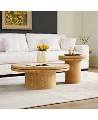 Streamdale Furniture 19.49" Round Sintered Stone Side Table for Living Room and Bedroom