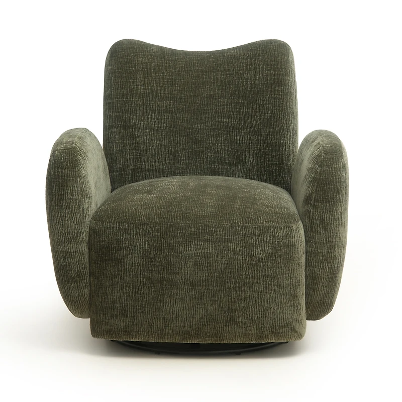 Streamdale Furniture 0degree(s) Swivel Accent Chair, Chenille Fabric Upholstered Sofa