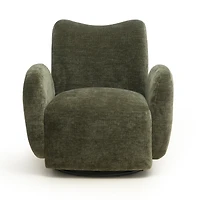 Streamdale Furniture 0degree(s) Swivel Accent Chair, Chenille Fabric Upholstered Sofa