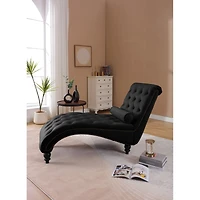 Streamdale Furniture Classical Velvet Recliner Chair with Button Tufting
