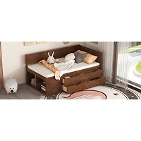 Streamdale Furniture Daybed with Drawers and Shelves
