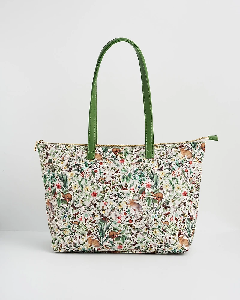 Fable England Women's Cire Garden Floral Printed Grab Tote
