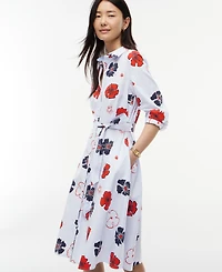 Tommy Hilfiger Women's Classic Poplin Long-Sleeve Shirt Dress