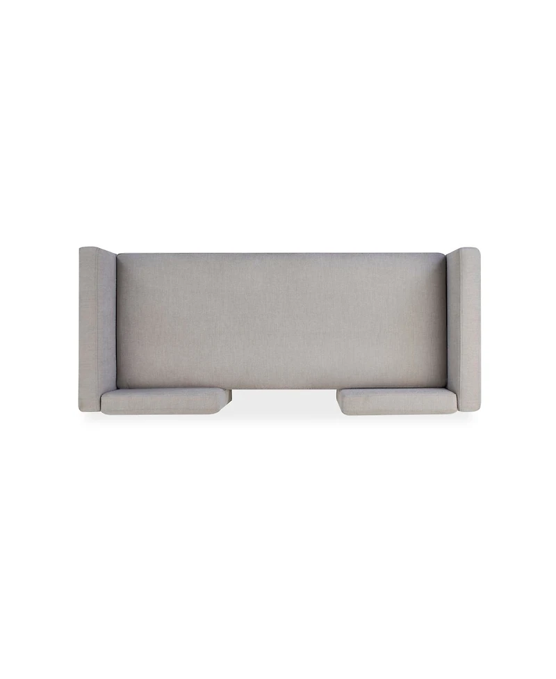 Streamdale Furniture 50" Upholstered Ottoman with 2 Bolster Pillows and Wood Legs