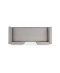 Streamdale Furniture 50" Upholstered Ottoman with 2 Bolster Pillows and Wood Legs