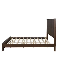 Streamdale Furniture Solid Wood Platform Bed Frame with Tall Headboard
