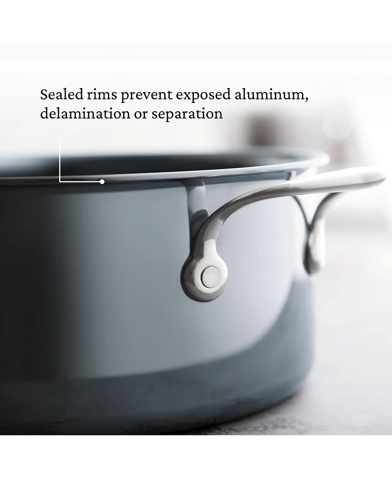 Hestan NanoBond Titanium Stainless Steel 4-Quart Covered Saucepan with Helper Handle