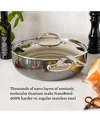 Hestan NanoBond Titanium Stainless Steel 3.5-Quart Covered Essential Pan