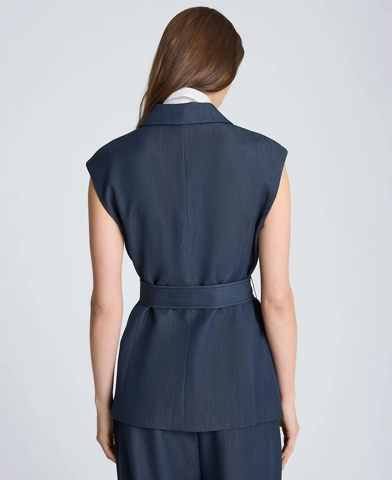 Kenneth Cole Women's Notch Collar Vest with Detachable Blazer