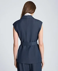 Kenneth Cole Women's Notch Collar Vest with Detachable Blazer