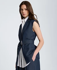 Kenneth Cole Women's Notch Collar Vest with Detachable Blazer