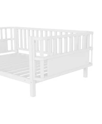 Streamdale Furniture Metal Platform Bed with Rails for Kids
