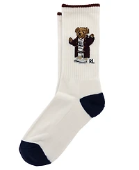 Polo Ralph Lauren Boys' 4-11 Duffel Coat Bear Socks, 4-Pack