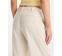 Good American Women's Mid-Rise Hook-and-Eye Front Pants