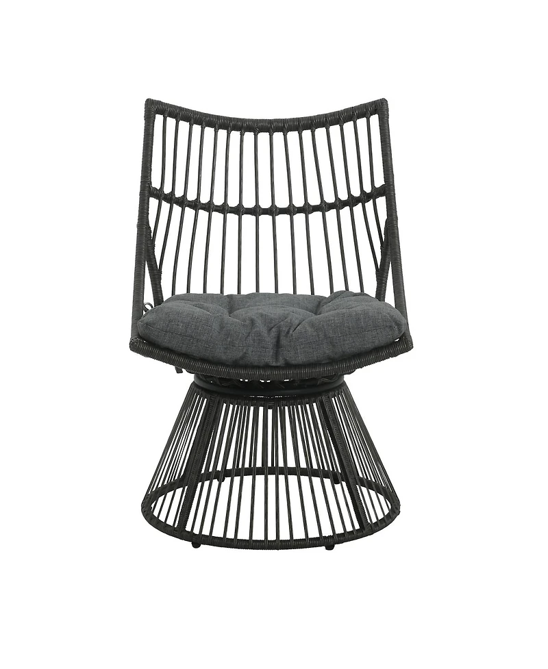 Streamdale Furniture Retro Boho Wicker Papasan High-Back Lounge Chair
