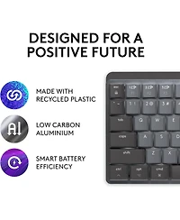 Logitech Mx Mechanical Mini for Mac: Wireless Illuminated Low-Profile Keyboard, Tactile Quiet