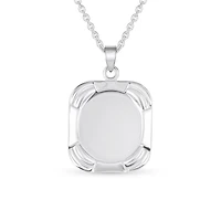 Bling Jewelry Religious Face of Jesus Pendant Necklace Medallion Dog Tag .925 Sterling Silver