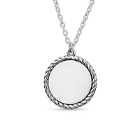 Bling Jewelry Prayer Jesus Medal Pendant Necklace Religious Medallion .925 Sterling Silver