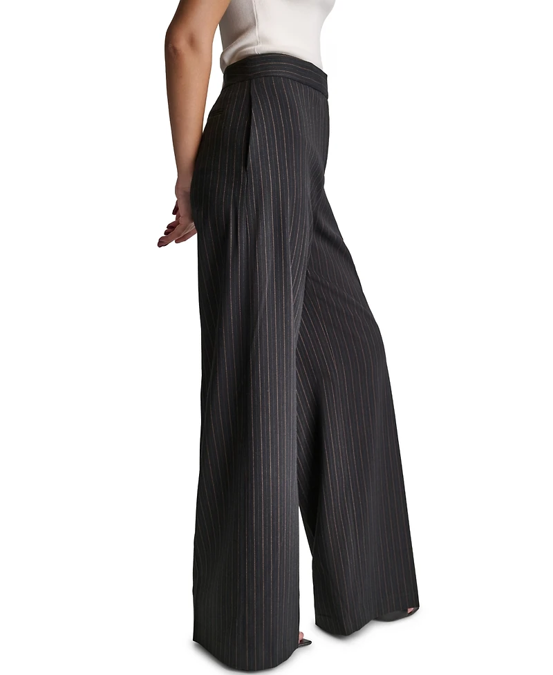 Bcbg Women's Pinstripe Full-Length High-Rise Pants