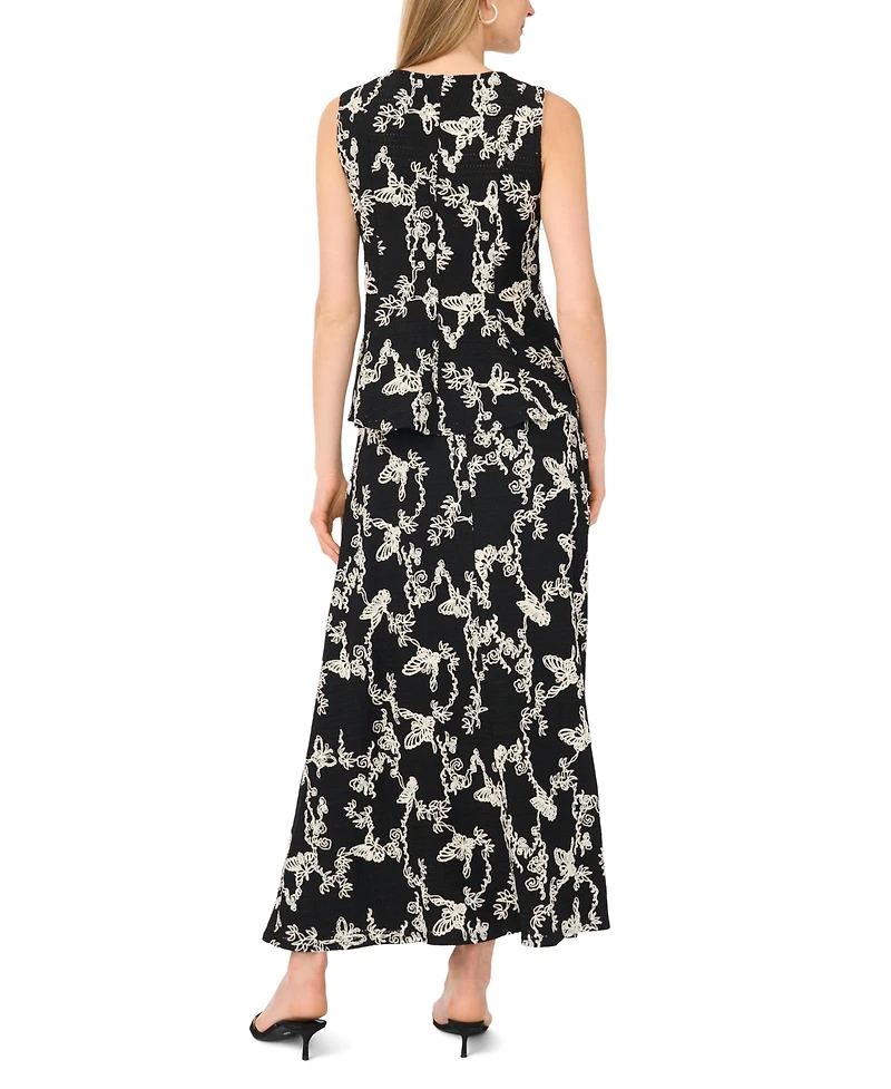 Vince Camuto Women's Printed A-Line Maxi Skirt