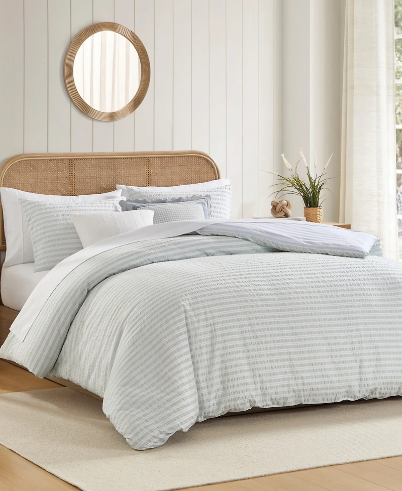 Peri Home Seersucker Stripe 3-Piece Comforter Set, King