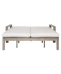 Streamdale Furniture 5-Position Adjustable Double Outdoor Lounge Chair with Cushions