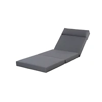 Streamdale Furniture Acacia Wood Lounge Chaise Set with Water-Resistant Cushions