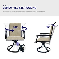 Streamdale Furniture 2-Piece Outdoor Swivel Textilene Patio Dining Chairs