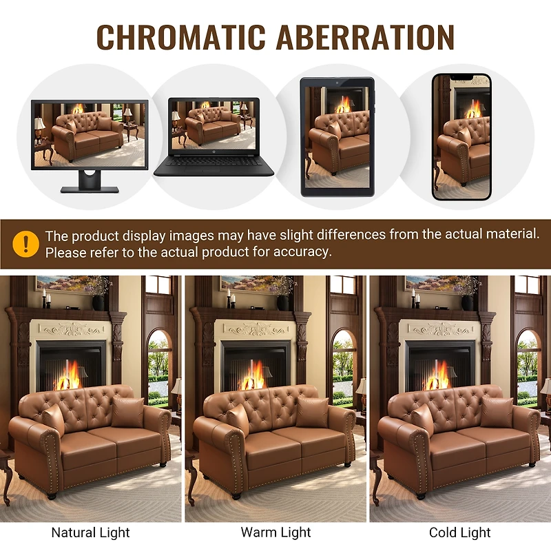 Streamdale Furniture Faux Leather Ottoman for Living Room, Apartment, and Office