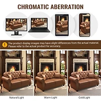 Streamdale Furniture Faux Leather Ottoman for Living Room, Apartment, and Office
