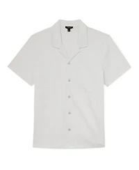 Reiss Men's Aleo Textured-Wave Cuban-Collar Shirt