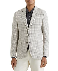 Reiss Men's Canty Tailored-Fit Houndstooth Single-Breasted Blazer