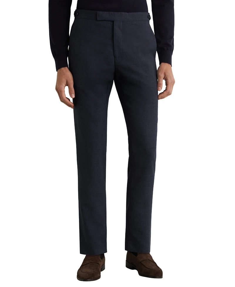 Reiss Men's Fiber Wool Textured Tailored-Fit Pants