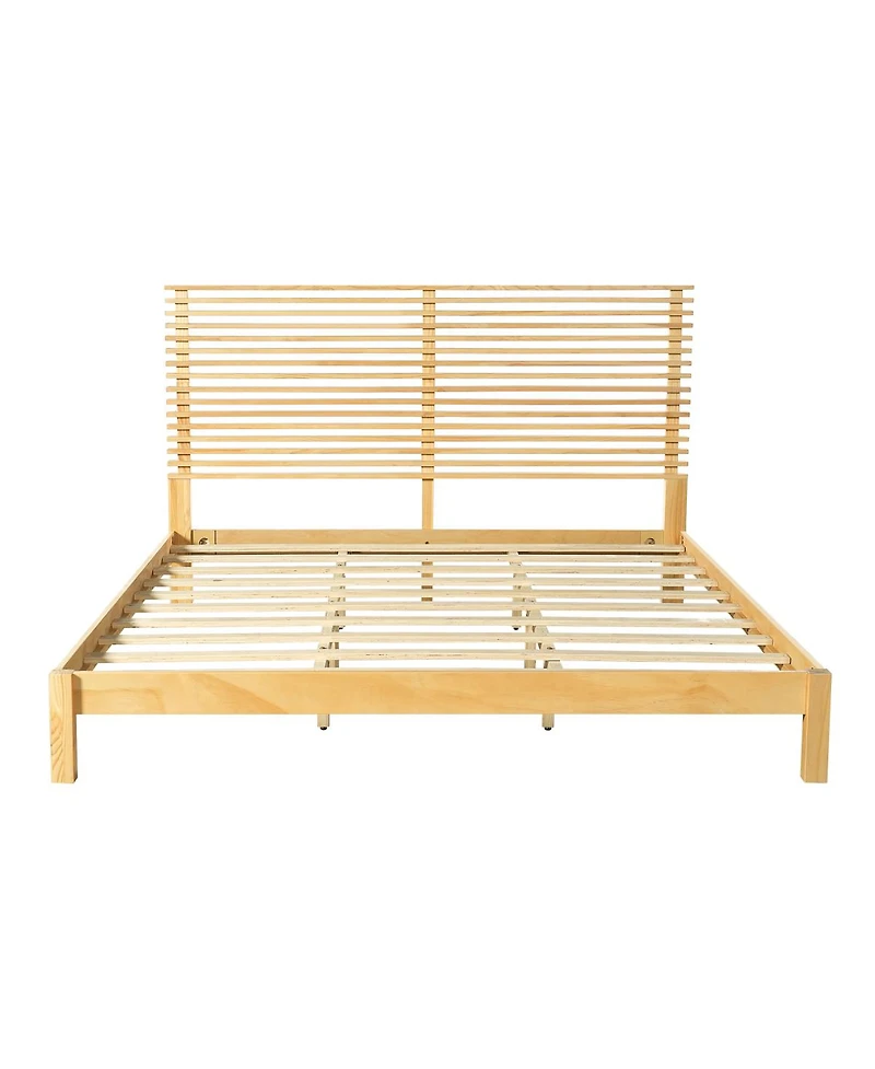Streamdale Furniture Premium Solid Wood King Bed Frame with Headboard