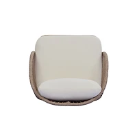 Streamdale Furniture Acacia Wood Outdoor Club Chair with Rope Accents and Weather-Resistant Cushion