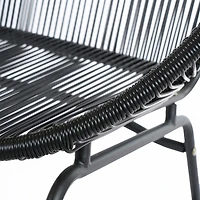Streamdale Furniture Modern All-Weather Pe Rattan Patio Chair with Sturdy Iron Frame