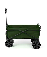 Seina 150lb Capacity Collapsible Steel Frame Outdoor Utility Wagon Cart